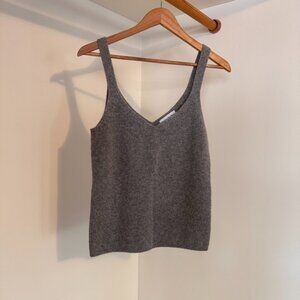 Gray 100% Cashmere Tank Top